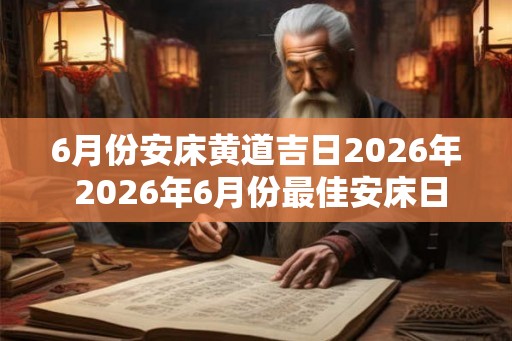 6月份安床黄道吉日2026年 2026年6月份最佳安床日是哪天