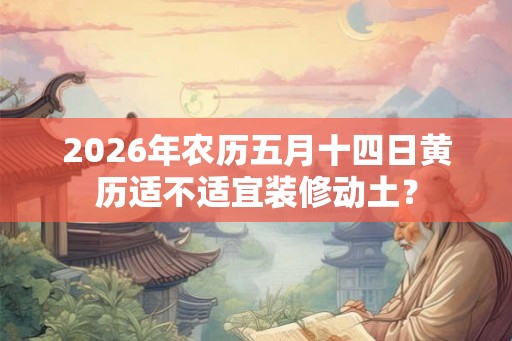 2026年农历五月十四日黄历适不适宜装修动土？