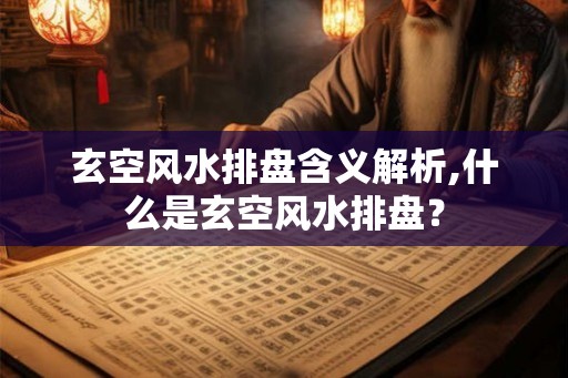 玄空风水排盘含义解析,什么是玄空风水排盘？