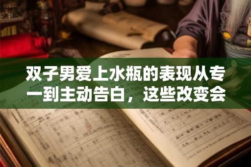 双子男爱上水瓶的表现从专一到主动告白，这些改变会让你惊喜