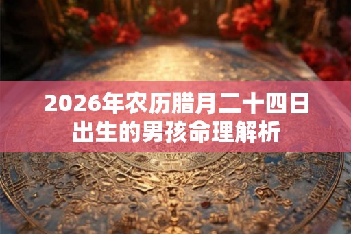 2026年农历腊月二十四日出生的男孩命理解析 2026年农历腊月二十四日出生的男孩命理解析