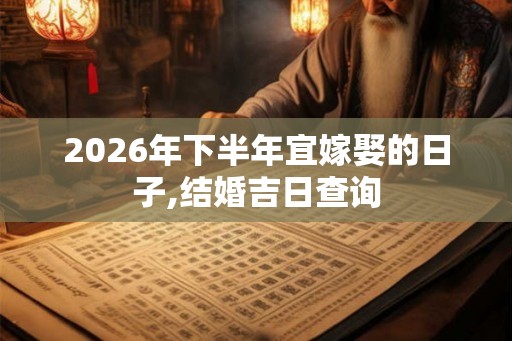 2026年下半年宜嫁娶的日子,结婚吉日查询