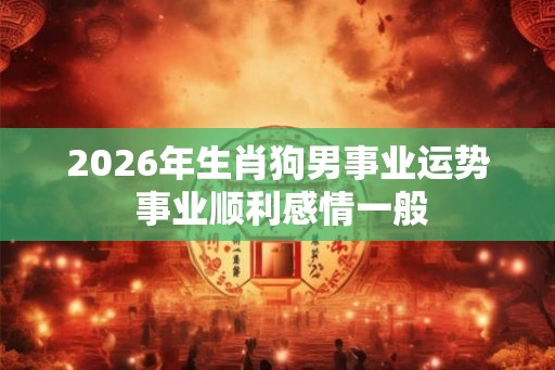 2026年生肖狗男事业运势 事业顺利感情一般 2026年生肖狗男事业运势 事业顺利感情一般