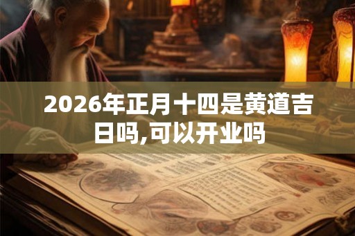 2026年正月十四是黄道吉日吗,可以开业吗