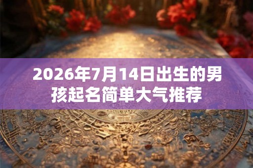 2026年7月14日出生的男孩起名简单大气推荐