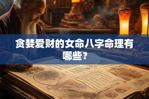 贪婪爱财的女命八字命理有哪些？