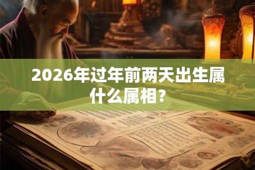 2026年过年前两天出生属什么属相？