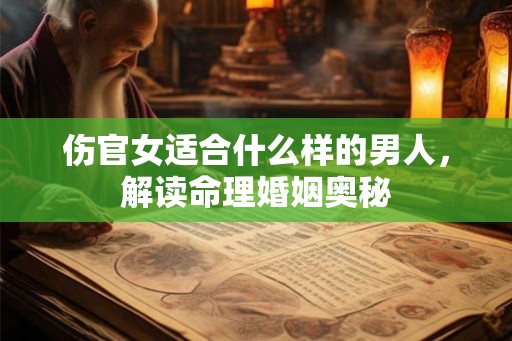 伤官女适合什么样的男人，解读命理婚姻奥秘