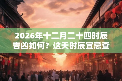 2026年十二月二十四时辰吉凶如何?这天时辰宜忌查询 2026年十二月二十四时辰吉凶如何?这天时辰宜忌查询
