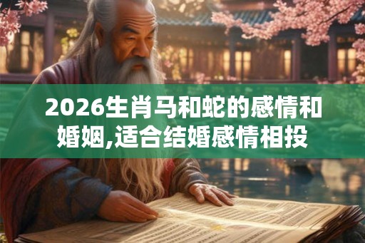 2026生肖马和蛇的感情和婚姻,适合结婚感情相投