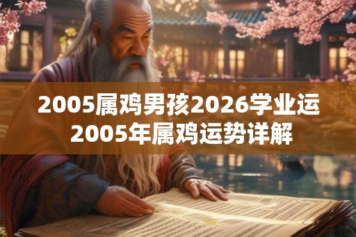 2005属鸡男孩2026学业运 2005年属鸡运势详解