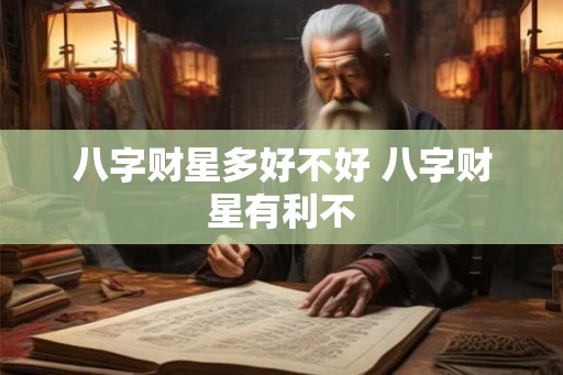 八字财星多好不好 八字财星有利不