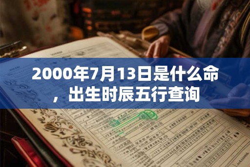 2000年7月13日是什么命，出生时辰五行查询