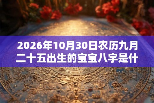 2026年10月30日农历九月二十五出生的宝宝八字是什么