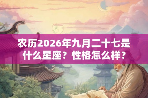 农历2026年九月二十七是什么星座？性格怎么样？