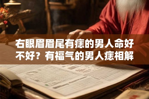 右眼眉眉尾有痣的男人命好不好？有福气的男人痣相解析！
