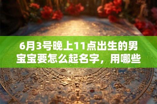 6月3号晚上11点出生的男宝宝要怎么起名字，用哪些字好