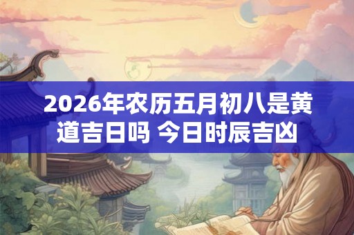 2026年农历五月初八是黄道吉日吗 今日时辰吉凶