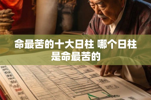 命最苦的十大日柱 哪个日柱是命最苦的