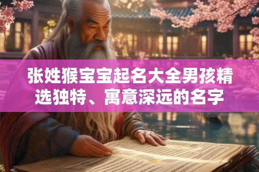 张姓猴宝宝起名大全男孩精选独特、寓意深远的名字