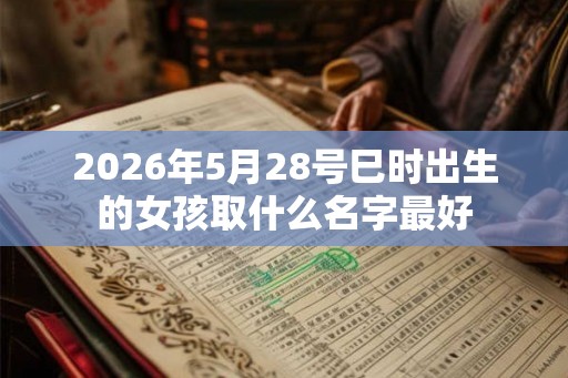 2026年5月28号巳时出生的女孩取什么名字最好