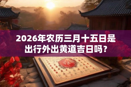 2026年农历三月十五日是出行外出黄道吉日吗？