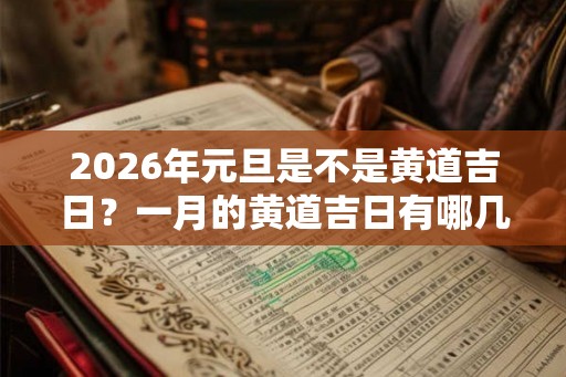 2026年元旦是不是黄道吉日？一月的黄道吉日有哪几天？