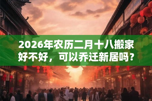 2026年农历二月十八搬家好不好，可以乔迁新居吗？