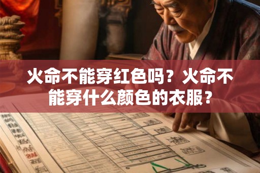 火命不能穿红色吗？火命不能穿什么颜色的衣服？