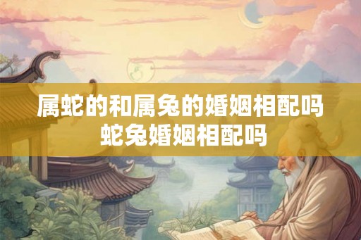 属蛇的和属兔的婚姻相配吗 蛇兔婚姻相配吗
