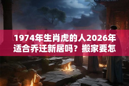 1974年生肖虎的人2026年适合乔迁新居吗?搬家要怎么择吉日? 1974年生肖虎的人2026年适合乔迁新居吗?搬家要怎么择吉日?