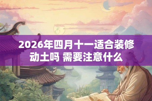 2026年四月十一适合装修动土吗 需要注意什么