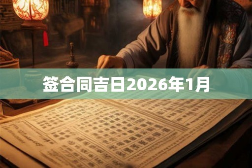 签合同吉日2026年1月 签合同吉日2026年1月