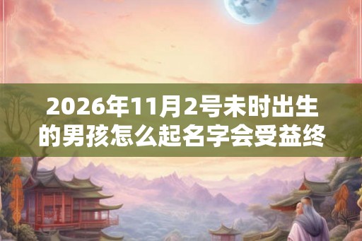 2026年11月2号未时出生的男孩怎么起名字会受益终生