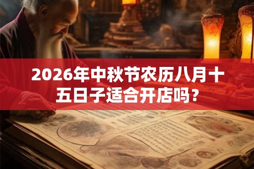 2026年中秋节农历八月十五日子适合开店吗？