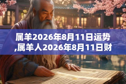 属羊2026年8月11日运势,属羊人2026年8月11日财运,生肖羊2026年8月11日运势