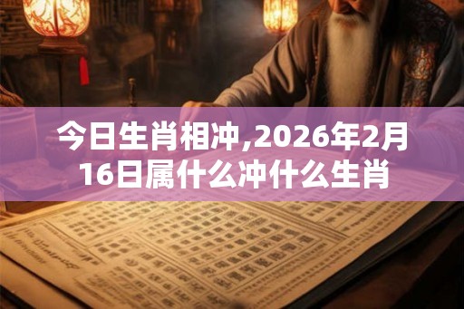 今日生肖相冲,2026年2月16日属什么冲什么生肖 今日生肖相冲,2026年2月16日属什么冲什么生肖