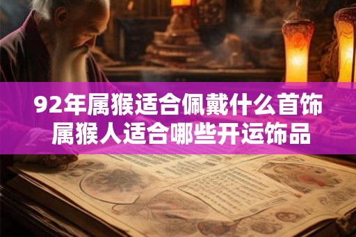 92年属猴适合佩戴什么首饰 属猴人适合哪些开运饰品 92年属猴适合佩戴什么首饰 属猴人适合哪些开运饰品