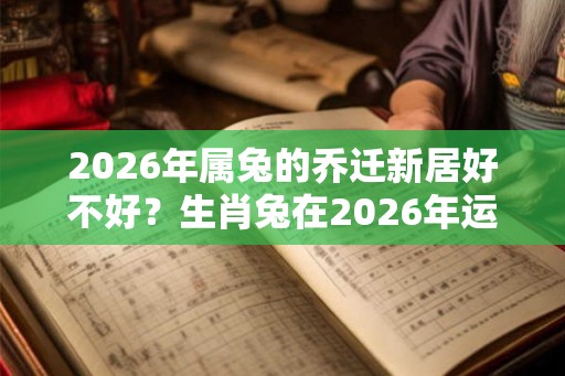 2026年属兔的乔迁新居好不好？生肖兔在2026年运势好吗？