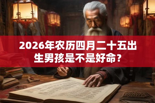 2026年农历四月二十五出生男孩是不是好命？