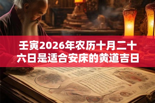 壬寅2026年农历十月二十六日是适合安床的黄道吉日吗？