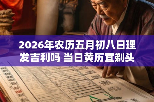 2026年农历五月初八日理发吉利吗 当日黄历宜剃头不 2026年农历五月初八日理发吉利吗 当日黄历宜剃头不