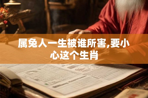 属兔人一生被谁所害,要小心这个生肖
