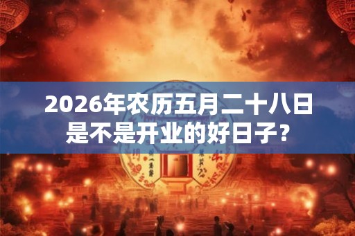 2026年农历五月二十八日是不是开业的好日子？