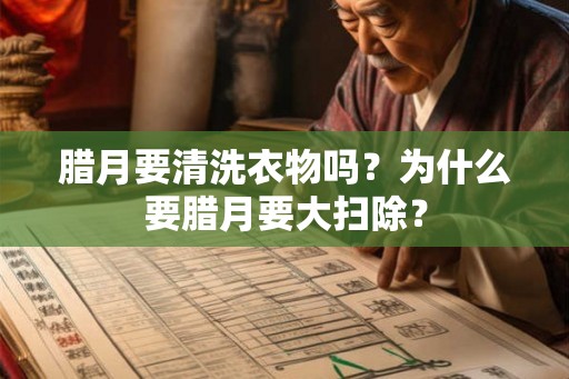 腊月要清洗衣物吗？为什么要腊月要大扫除？
