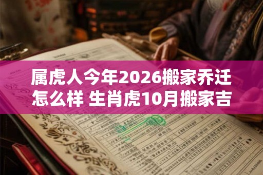 属虎人今年2026搬家乔迁怎么样 生肖虎10月搬家吉日