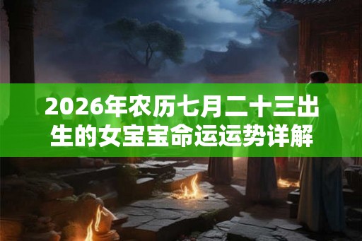 2026年农历七月二十三出生的女宝宝命运运势详解
