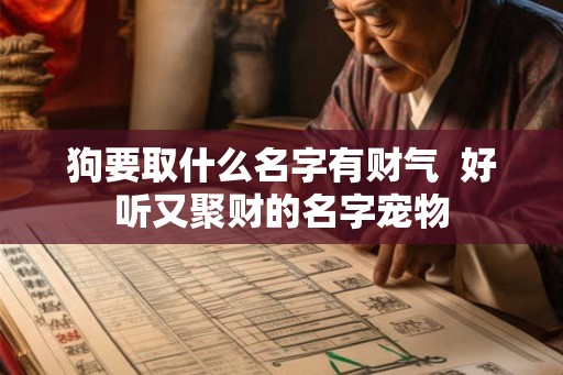 狗要取什么名字有财气  好听又聚财的名字宠物