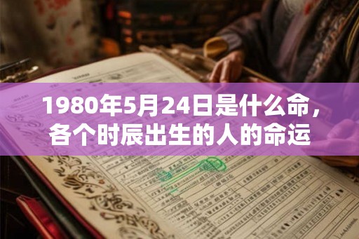 1980年5月24日是什么命，各个时辰出生的人的命运