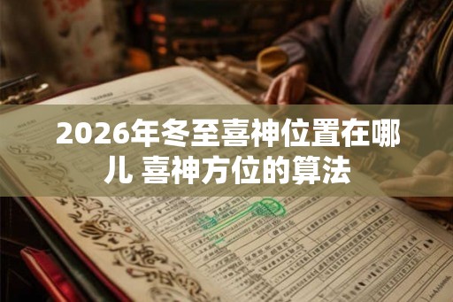2026年冬至喜神位置在哪儿 喜神方位的算法